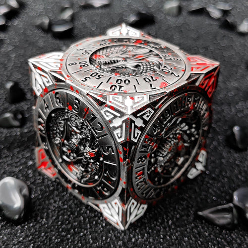 2025 New DND Cube Spinner DICE: 7-in-1 Metal DND Dice Cube – 6-Sided Rotating Polyhedral Dice, Tabletop RPG Accessory for DMs and Player