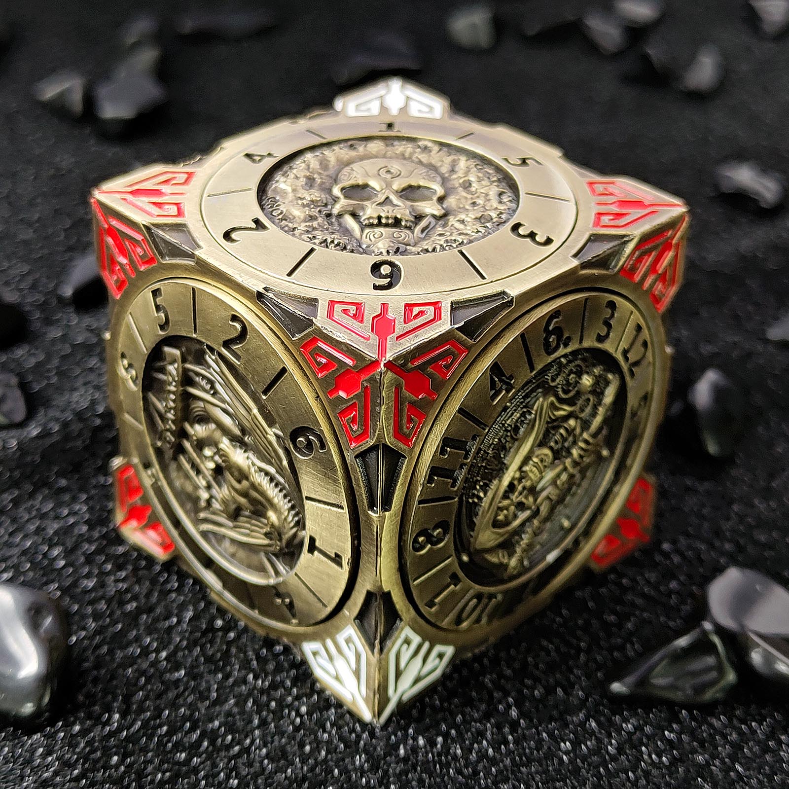 2025 New DND Cube Spinner DICE: 7-in-1 Metal DND Dice Cube – 6-Sided Rotating Polyhedral Dice, Tabletop RPG Accessory for DMs and Player