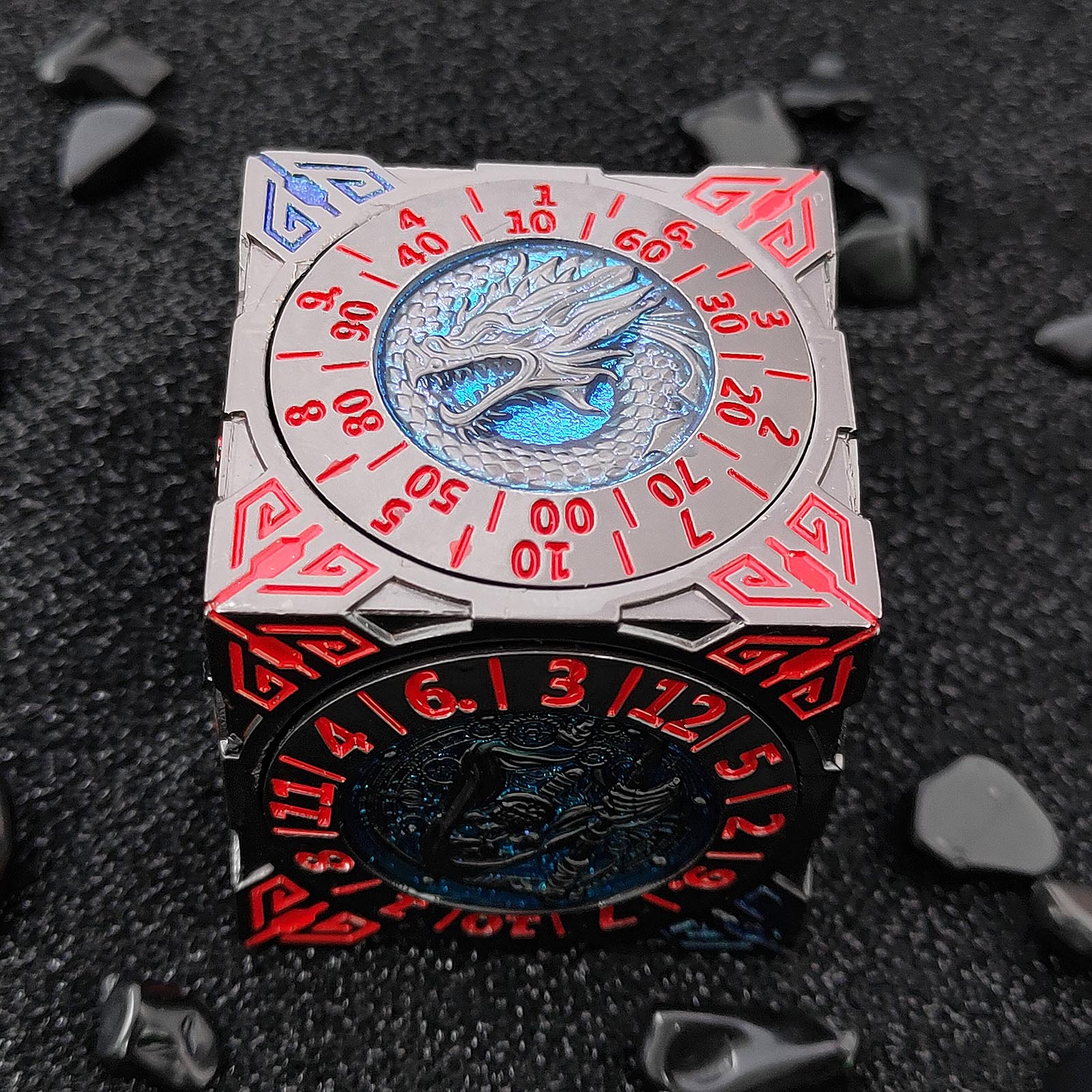 2025 New DND Cube Spinner DICE: 7-in-1 Metal DND Dice Cube – 6-Sided Rotating Polyhedral Dice, Tabletop RPG Accessory for DMs and Player