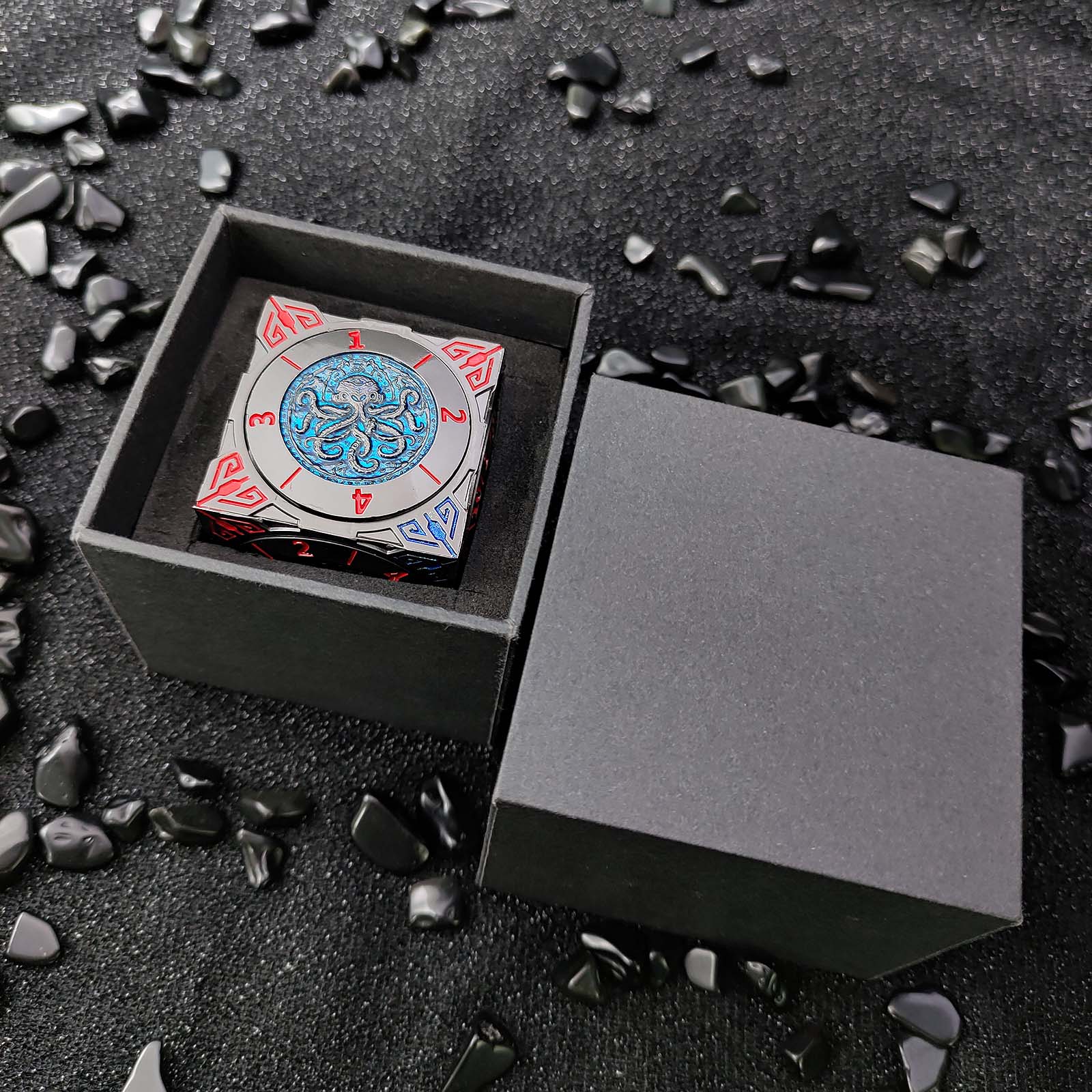 2025 New DND Cube Spinner DICE: 7-in-1 Metal DND Dice Cube – 6-Sided Rotating Polyhedral Dice, Tabletop RPG Accessory for DMs and Player