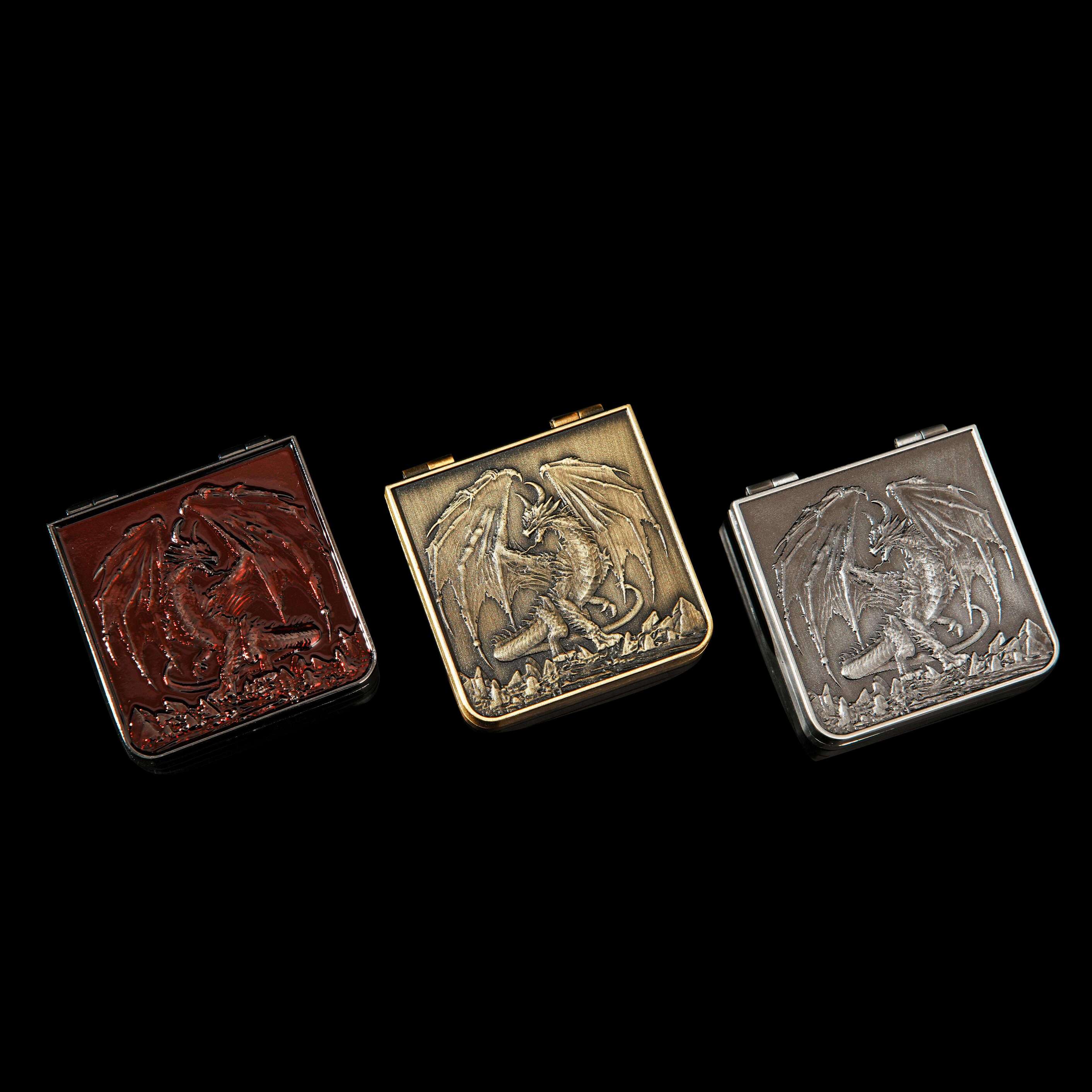 7-in-1 Foldable Dragon Spinner DND Metal Dice Set – Pocket-Sized & Durable with Full D4-D20 Range – Excellent Gift for Christmas and New Year & TTRPG Lovers