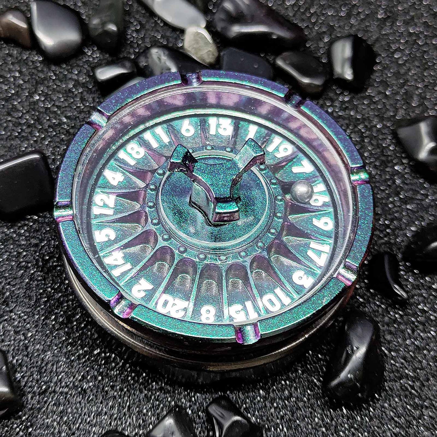 D20 Spinner dice for DND, 7-in-1 Metallic Dragon Dice Set with Gift Case for Dungeons & Dragons and RPG Gifts.