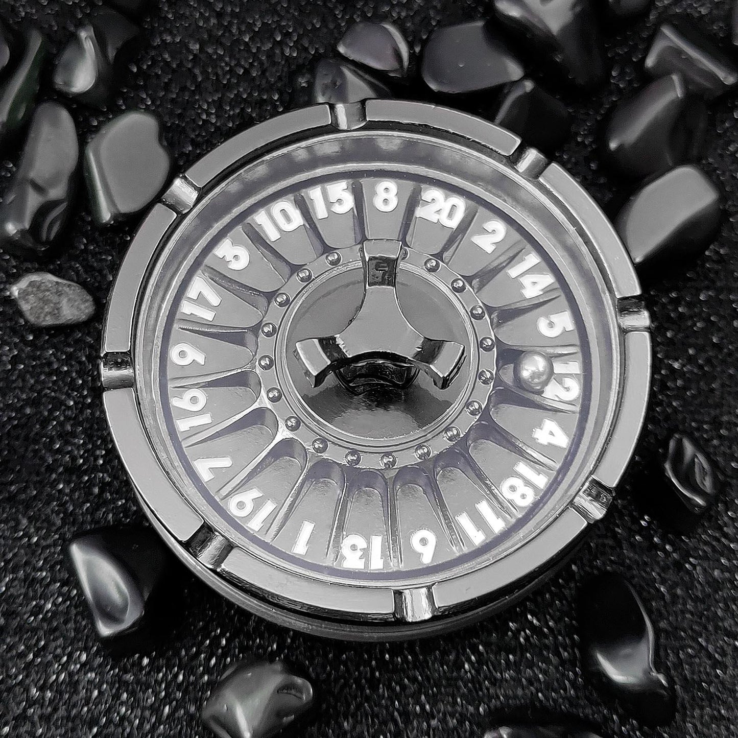 D20 Spinner dice for DND, 7-in-1 Metallic Dragon Dice Set with Gift Case for Dungeons & Dragons and RPG Gifts.